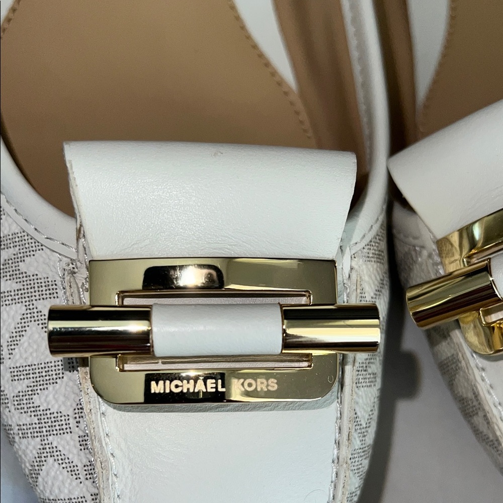 Michael Kors Beige and White Loafers - Picture 7 of 7